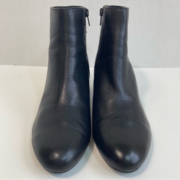 Bandolino Masie Block Heel Leather Ankle Boots Buckle Detail Fall Booties 9.5 - Picture 3 of 13